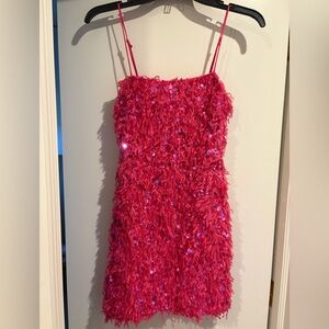 Urban Outfitters Pink Textured Mini Dress